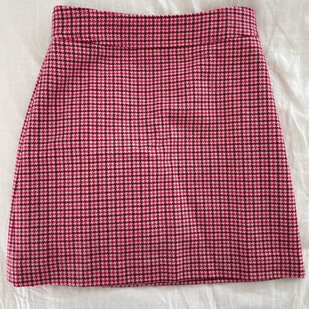 J. Crew Pencil Skirt in Pink / Maroon / White Tweed New with Tags Size 2